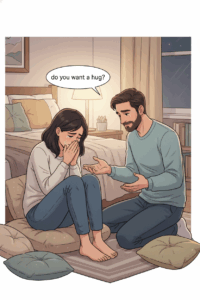 Asking for consent before comforting physically