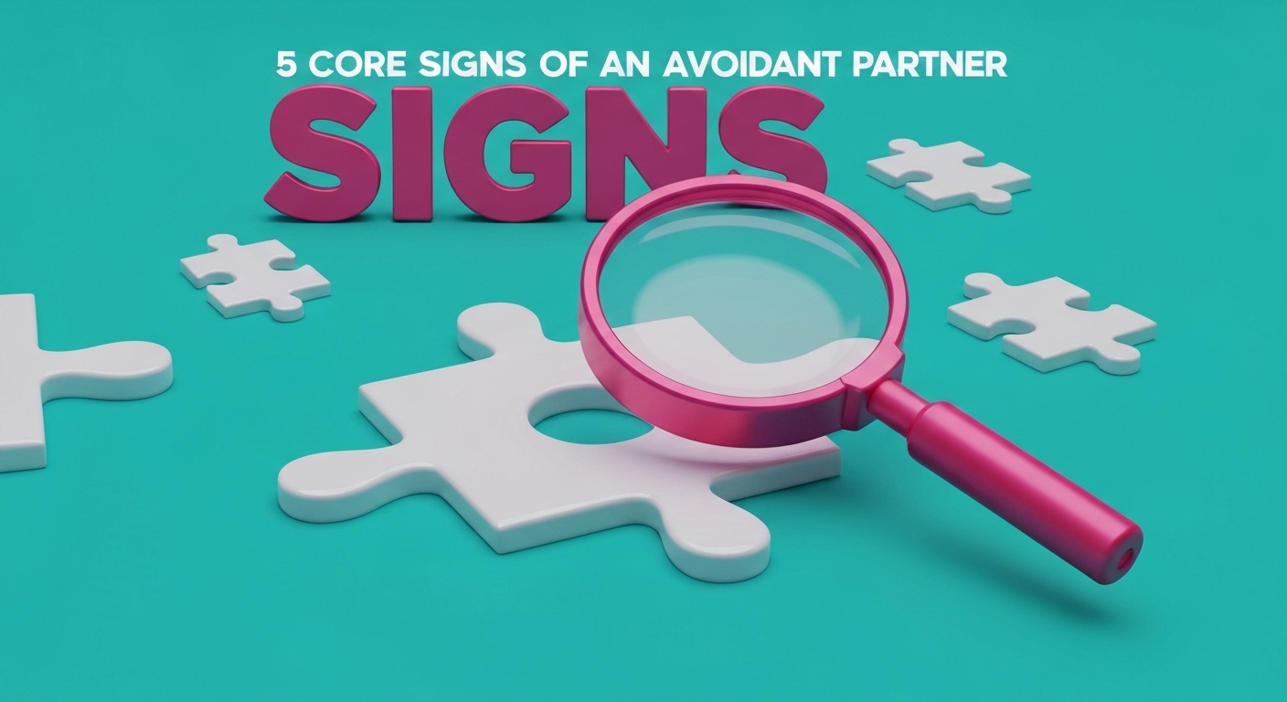 Core Signs: 5 metallic spheres highlighting avoidant traits
