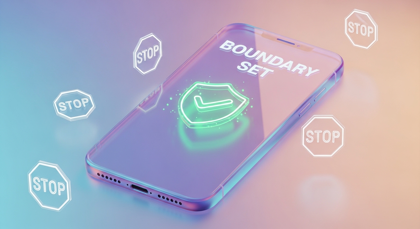 Setting a boundary and stopping toxic text messages