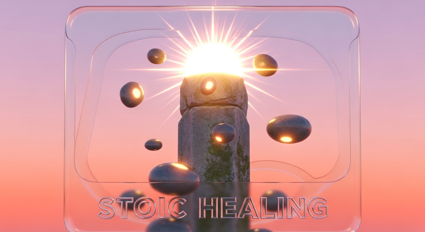 A person walking away towards the sun, representing Stoic resilience