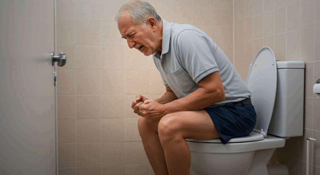 🎞️ Segment 2 – Straining on the Toilet:
